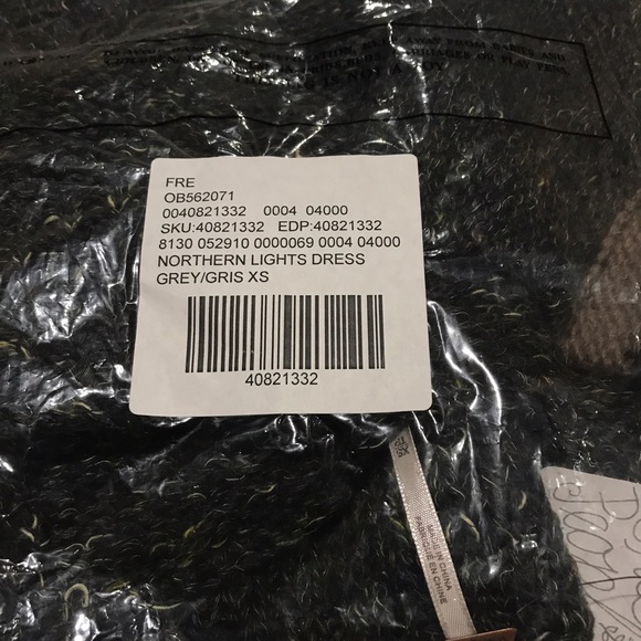 NWT FP Northern Lights Sweater Mini Dress Grey - Picture 7 of 8